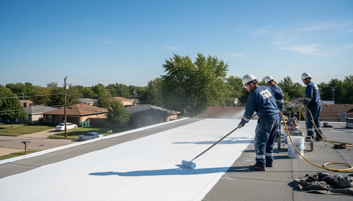 Commercial roof coating in Ebervale, PA near me
